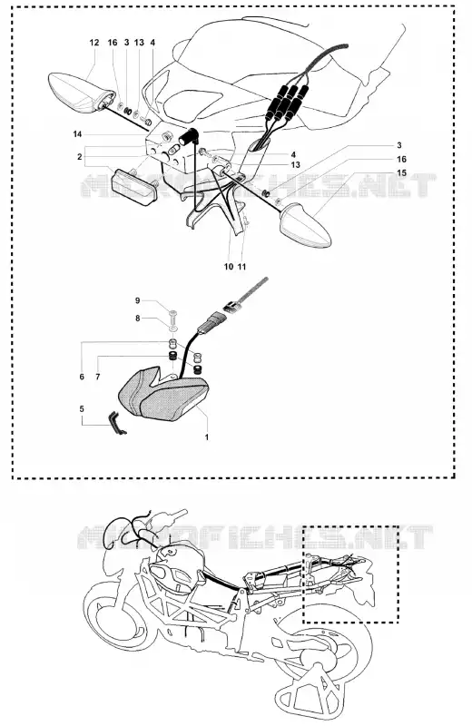 ACHTERLICHT - KNIPPERLICHT MV Agusta moto BRUTALE 2011 BRUTALE 990R  BRUTALE 990R
