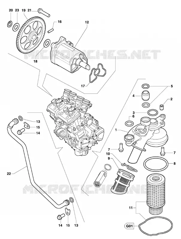 OLIEPOMP MV Agusta moto BRUTALE 2013 BRUTALE 1090RR  BRUTALE 1090RR