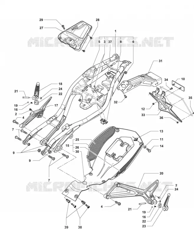 ACHTERFRAME MV Agusta moto F3 2013 F3 675 SERIE ORO  F3 675 SERIE ORO