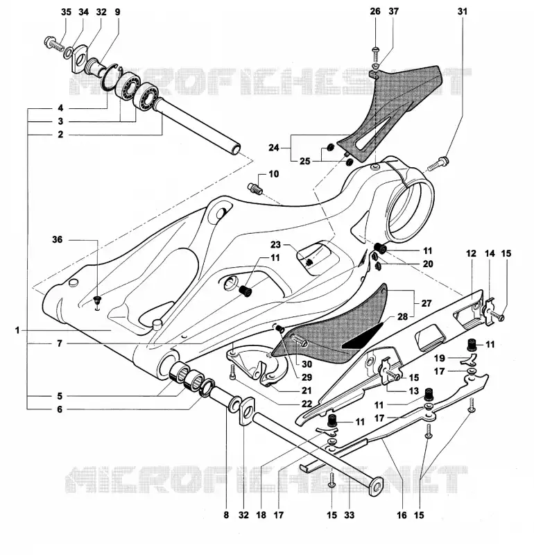 ACHTERBRUG MV Agusta moto F4 2000 F4 750S  F4 750S
