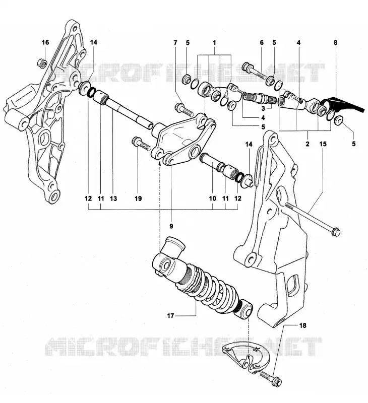 SCHOKBREKER MV Agusta moto F4 1999 F4 750S  F4 750S