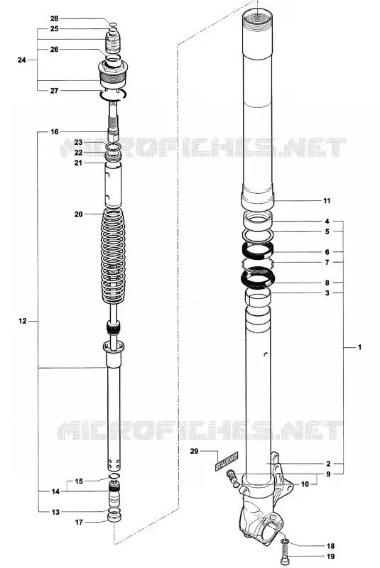 VOORVORK LINKS MV Agusta moto F4 2000 F4 750S  F4 750S