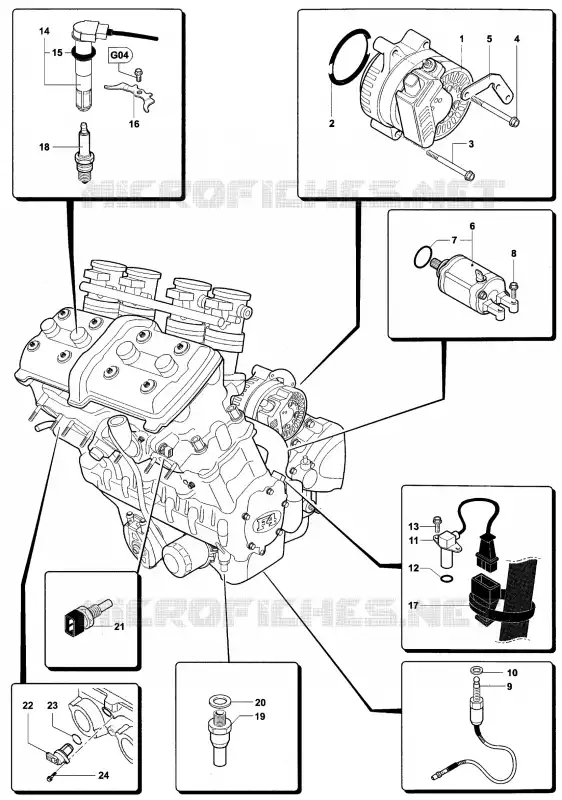 MOTOR ELECTRISCH MV Agusta moto F4 2009 F4 312RR 1078  F4 312RR 1078