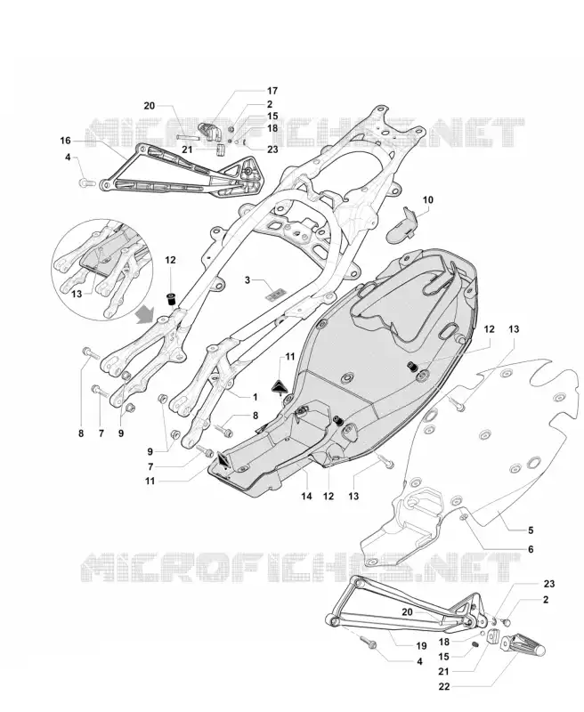 ACHTERFRAME MV Agusta moto F4 2014 F4 RR  F4 RR