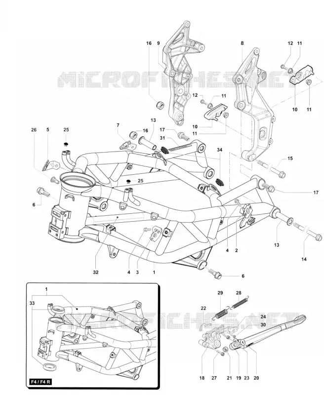 FRAME MV Agusta moto F4 2014 F4 RR  F4 RR